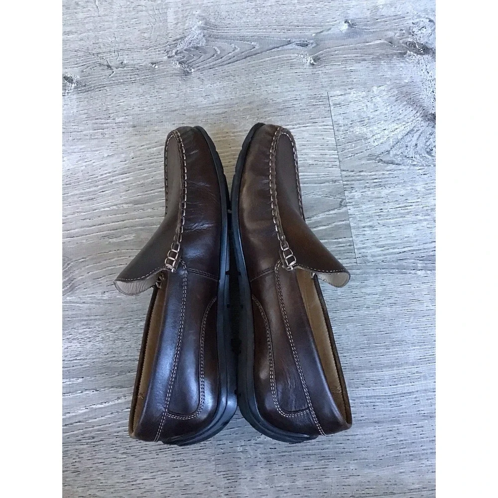 Ecco Mens Size 9 43 Slip On Moc Toe Driving Loafer Latex Sole 571004